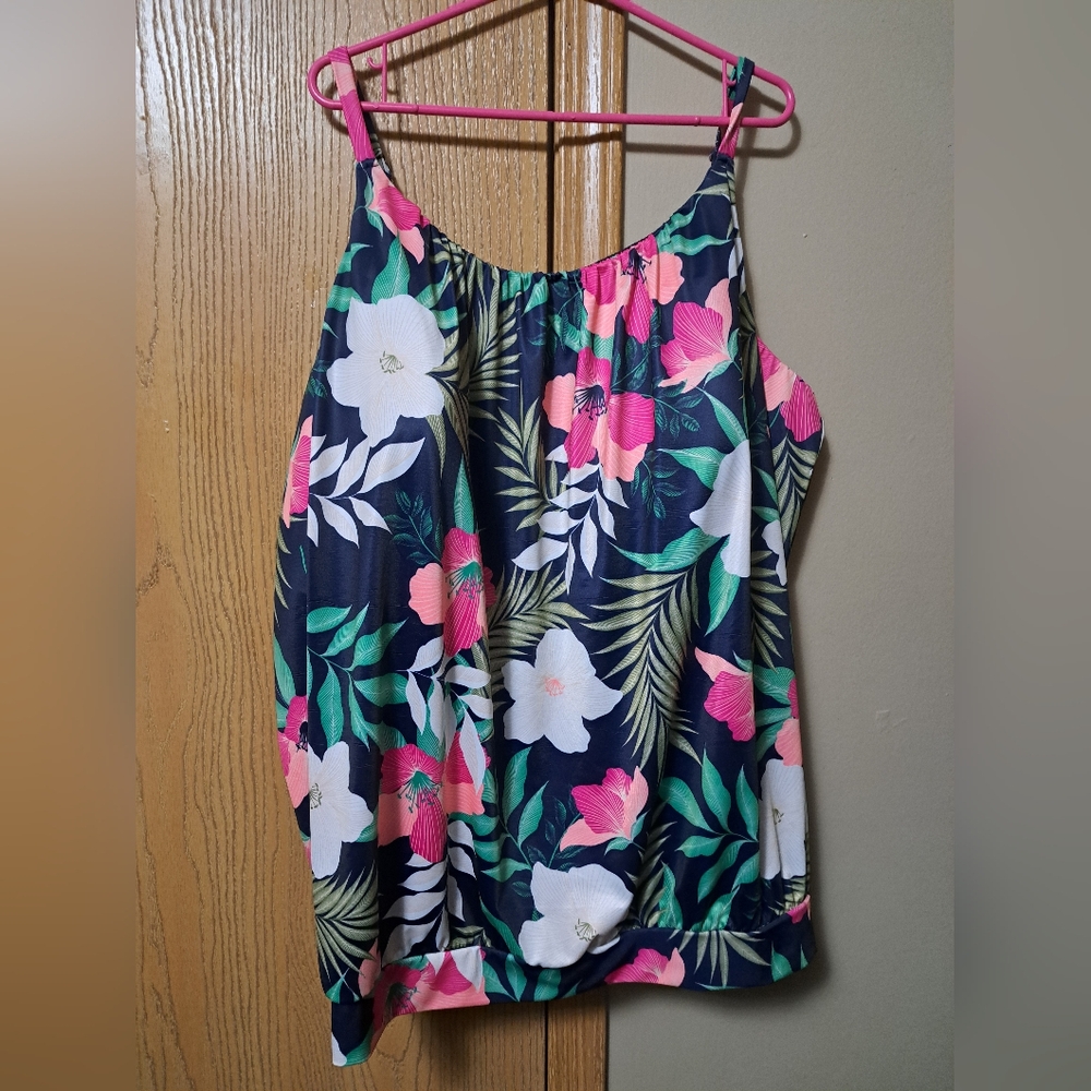 Lane Bryant Swim Tankini Top & Skirt (W/ Brief) Size 32